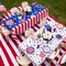 4th of July Party Supplies Set, Patriotic Theme Kit for Independence & Election Day Decorations, Includes Plates, Napkins, Cups, Banner, Tablecloth -Patriotic & 4th of July Party Decorations-24 Guests